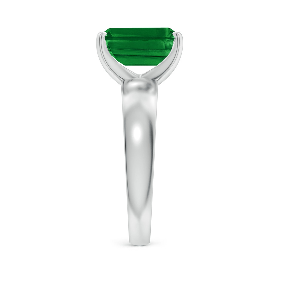 10x8mm AAAA Prong-Set Emerald-Cut Emerald Solitaire Engagement Ring in White Gold side 299