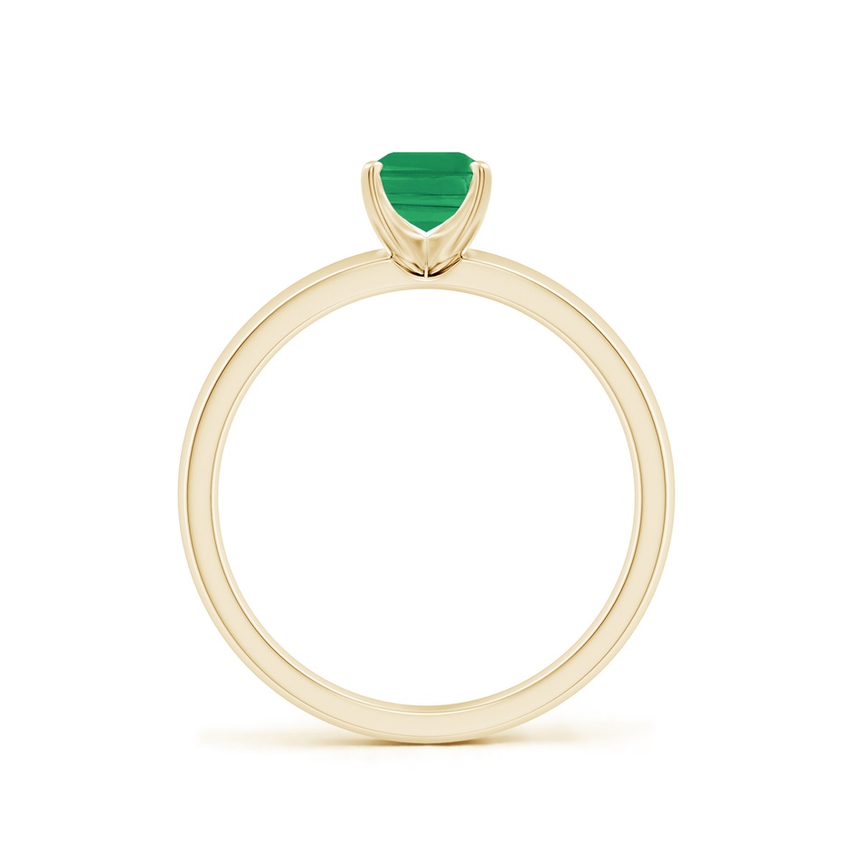 7x5mm A Prong-Set Emerald-Cut Emerald Solitaire Engagement Ring in Yellow Gold side 199