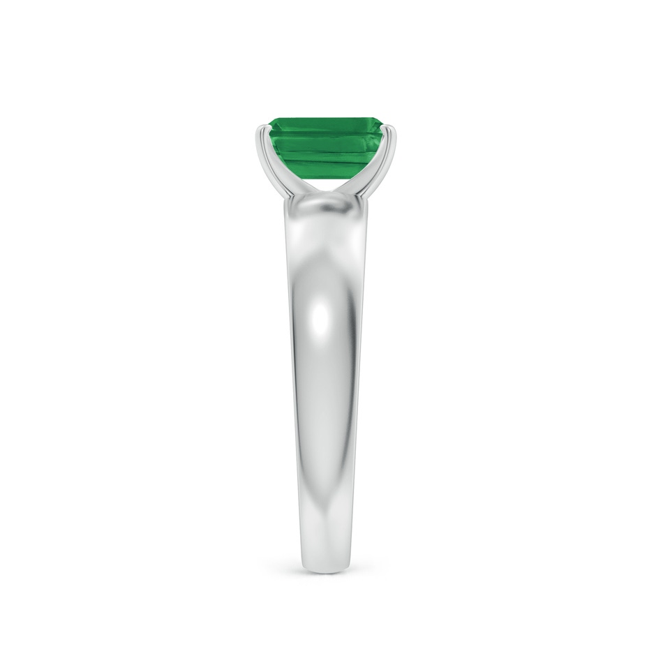 7x5mm AA Prong-Set Emerald-Cut Emerald Solitaire Engagement Ring in P950 Platinum side 299