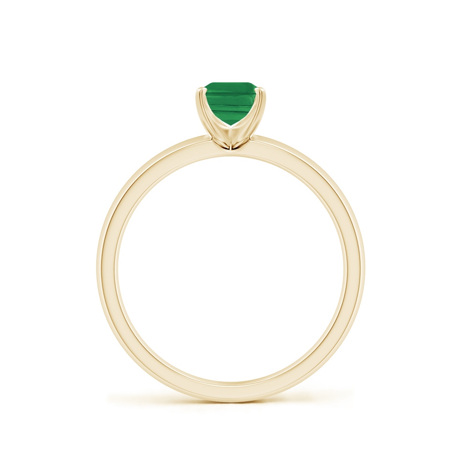 7x5mm AA Prong-Set Emerald-Cut Emerald Solitaire Engagement Ring in Yellow Gold side 199