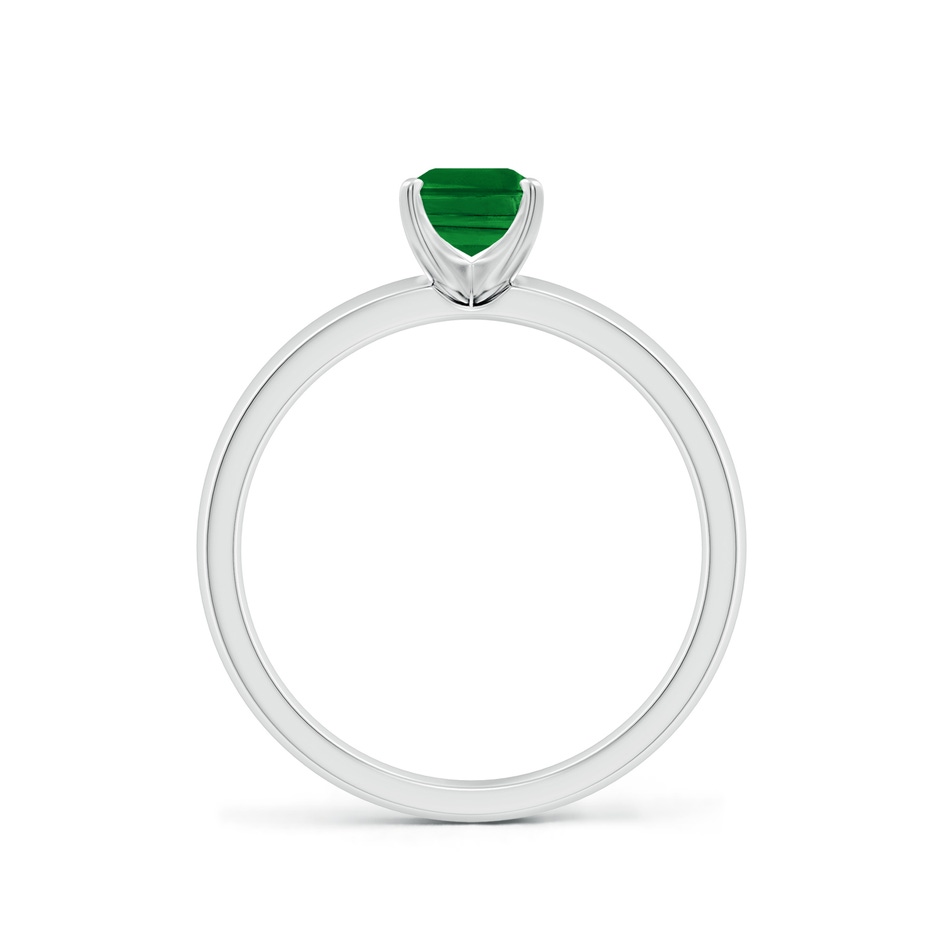 7x5mm AAAA Prong-Set Emerald-Cut Emerald Solitaire Engagement Ring in P950 Platinum side 199