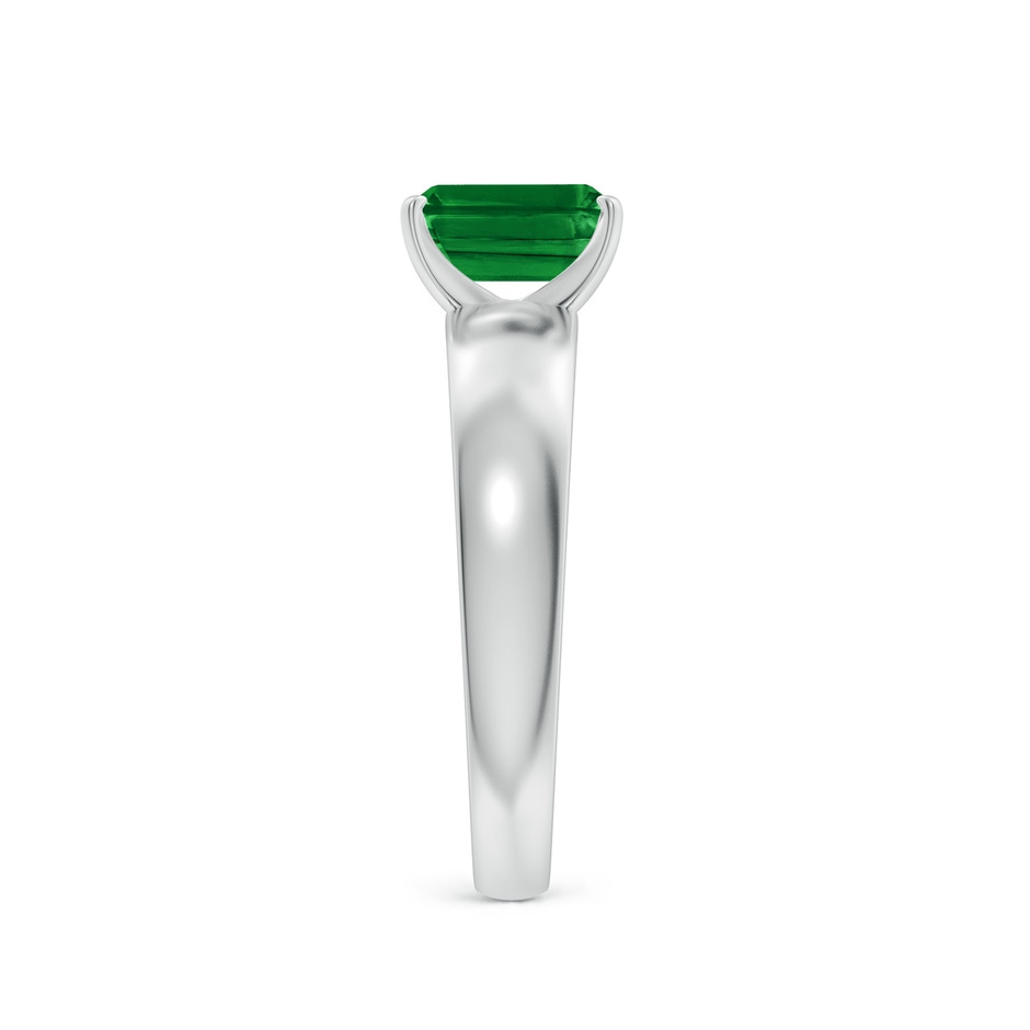 7x5mm AAAA Prong-Set Emerald-Cut Emerald Solitaire Engagement Ring in P950 Platinum side 299