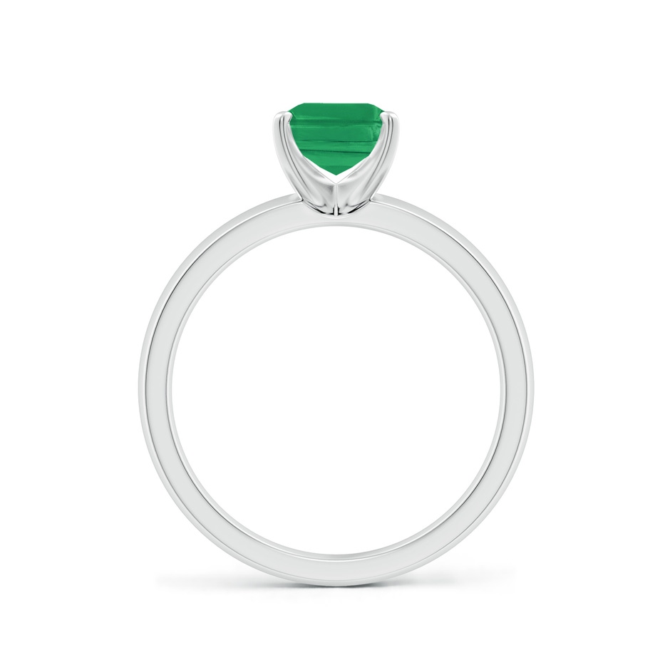 8x6mm A Prong-Set Emerald-Cut Emerald Solitaire Engagement Ring in White Gold side 199