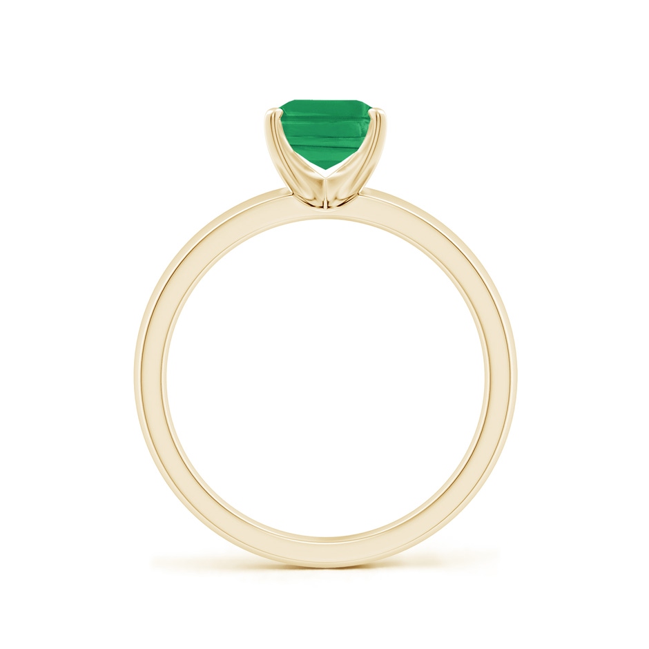 8x6mm A Prong-Set Emerald-Cut Emerald Solitaire Engagement Ring in Yellow Gold side 199