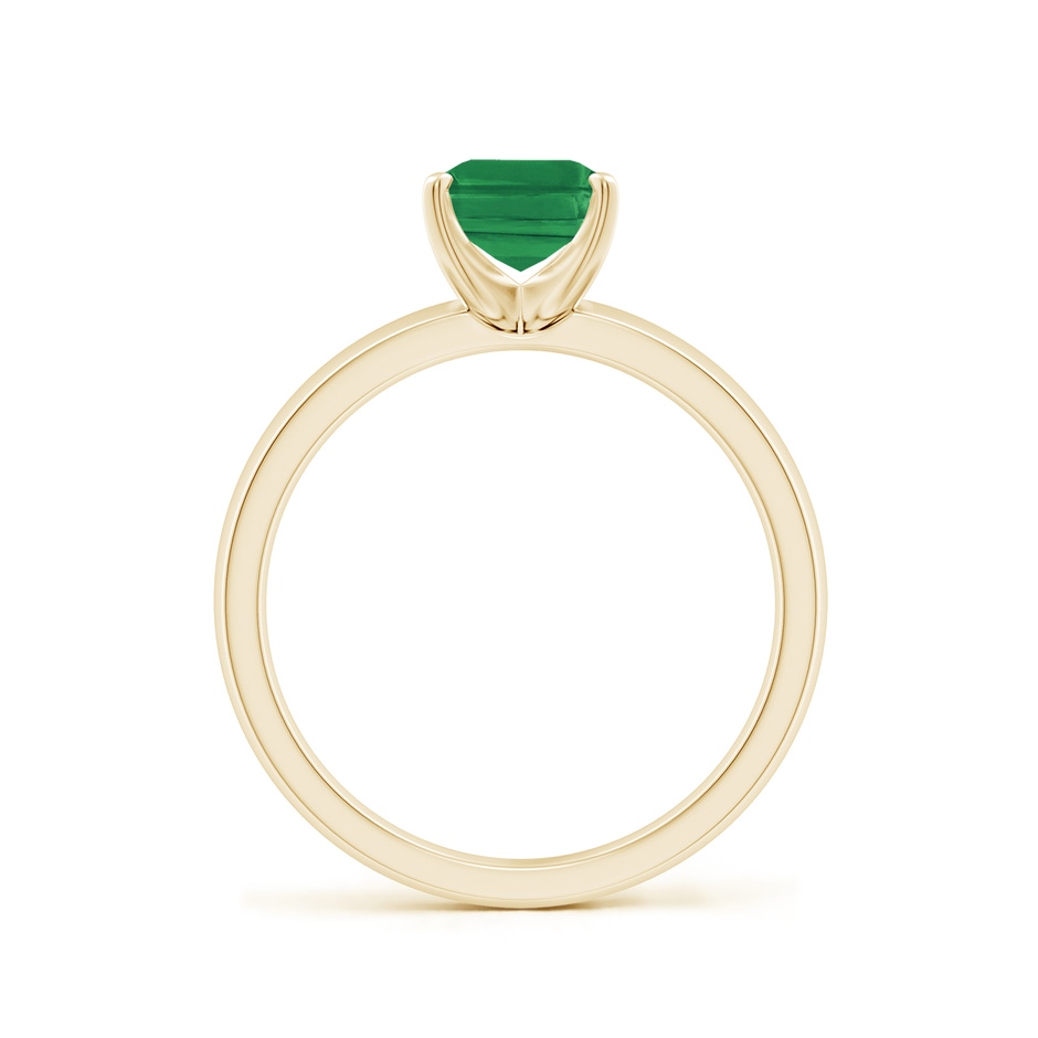 8x6mm AA Prong-Set Emerald-Cut Emerald Solitaire Engagement Ring in Yellow Gold side 199