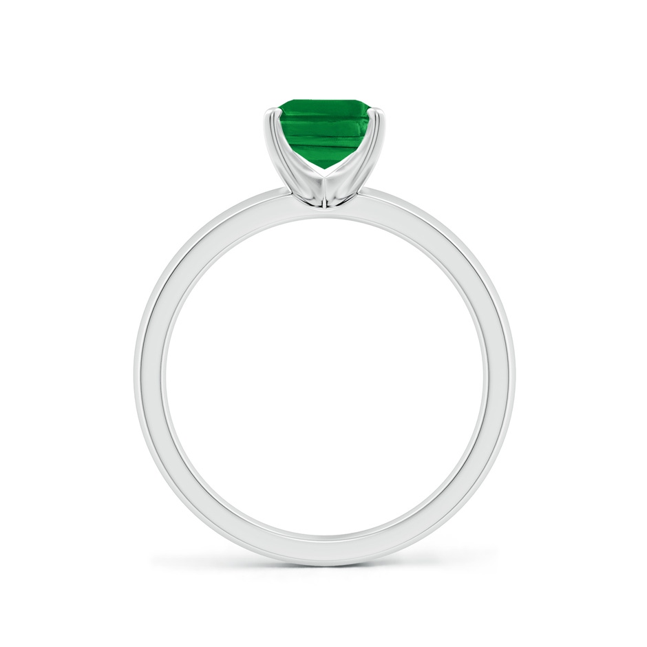 8x6mm AAA Prong-Set Emerald-Cut Emerald Solitaire Engagement Ring in P950 Platinum side 199