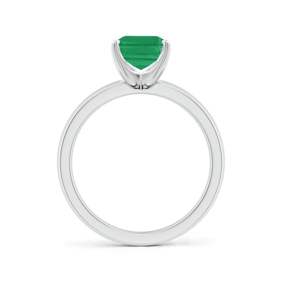9x7mm A Prong-Set Emerald-Cut Emerald Solitaire Engagement Ring in White Gold side 199