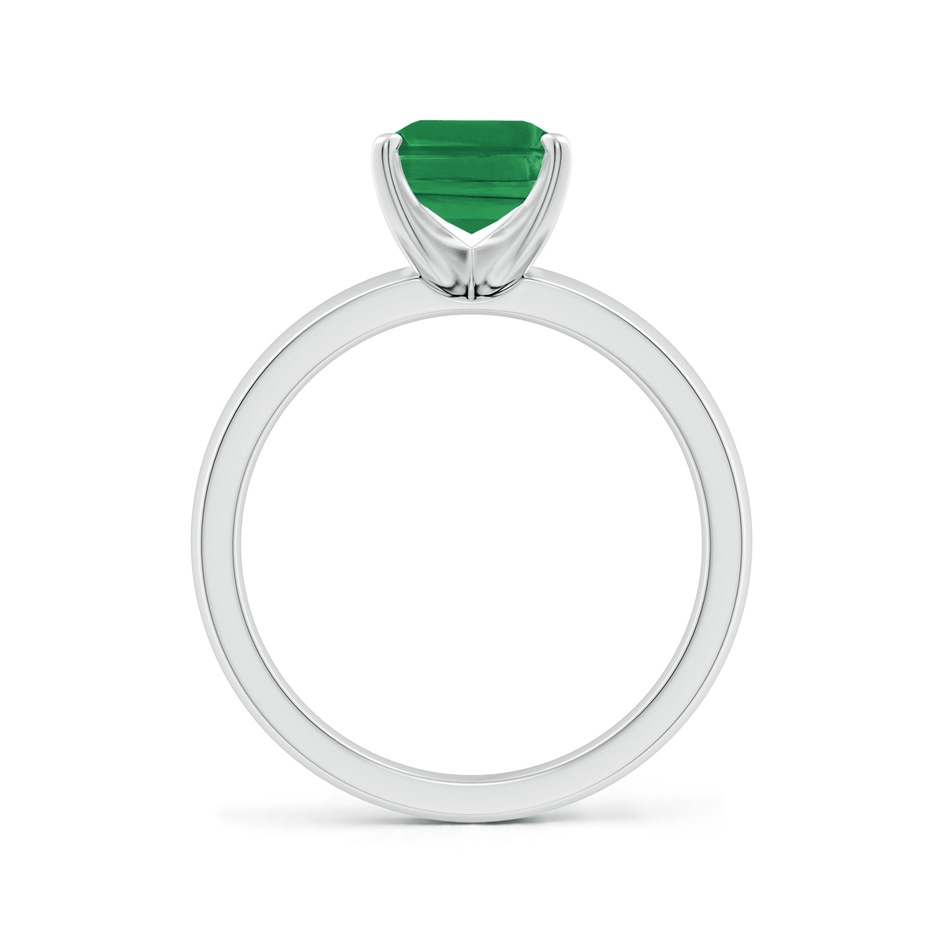 9x7mm AA Prong-Set Emerald-Cut Emerald Solitaire Engagement Ring in P950 Platinum side 199