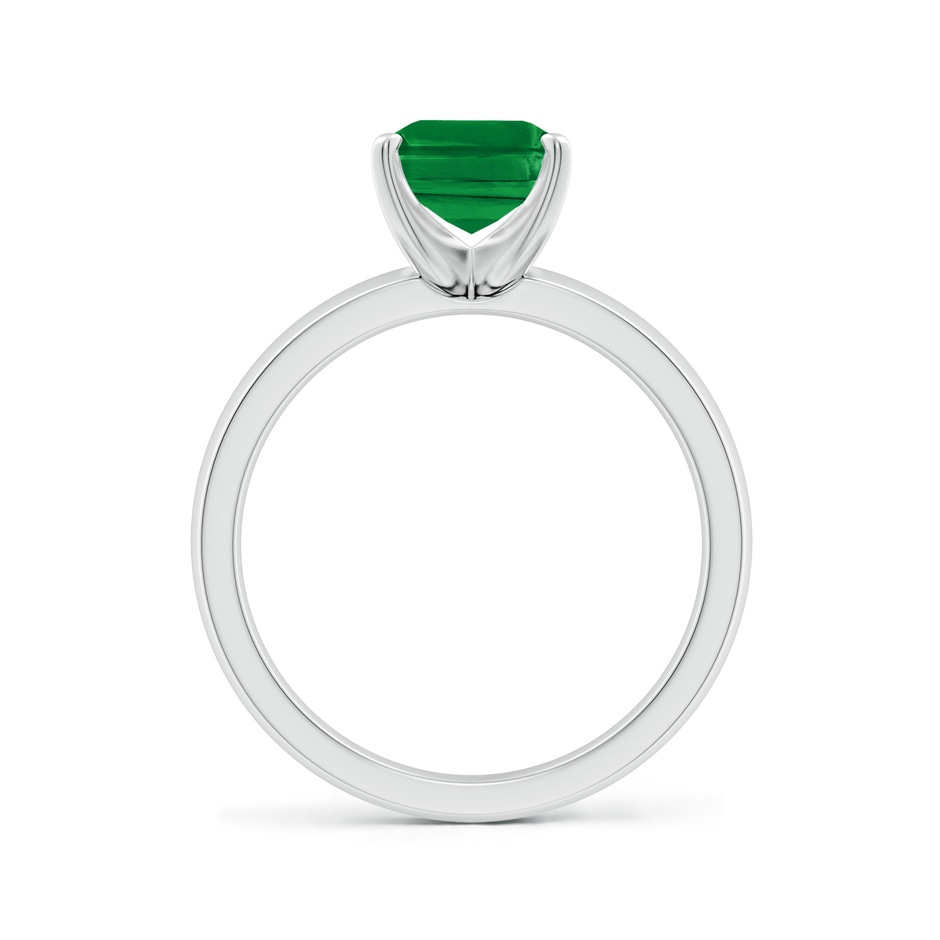 9x7mm AAA Prong-Set Emerald-Cut Emerald Solitaire Engagement Ring in P950 Platinum side 199