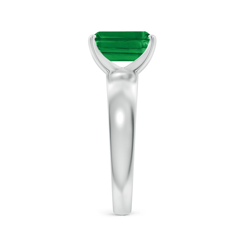 9x7mm AAA Prong-Set Emerald-Cut Emerald Solitaire Engagement Ring in P950 Platinum side 299