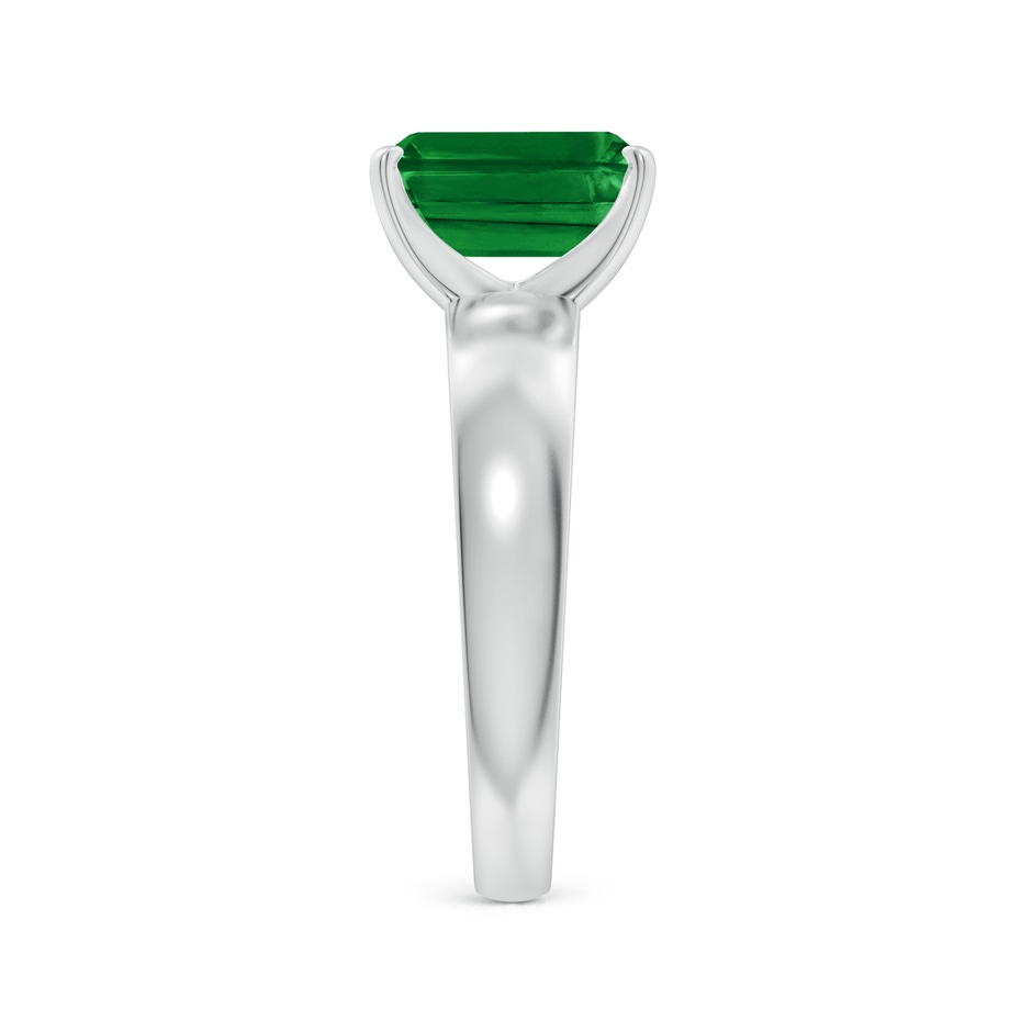 9x7mm AAAA Prong-Set Emerald-Cut Emerald Solitaire Engagement Ring in P950 Platinum side 299