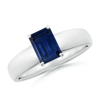 Emerald Cut AAA Blue Sapphire