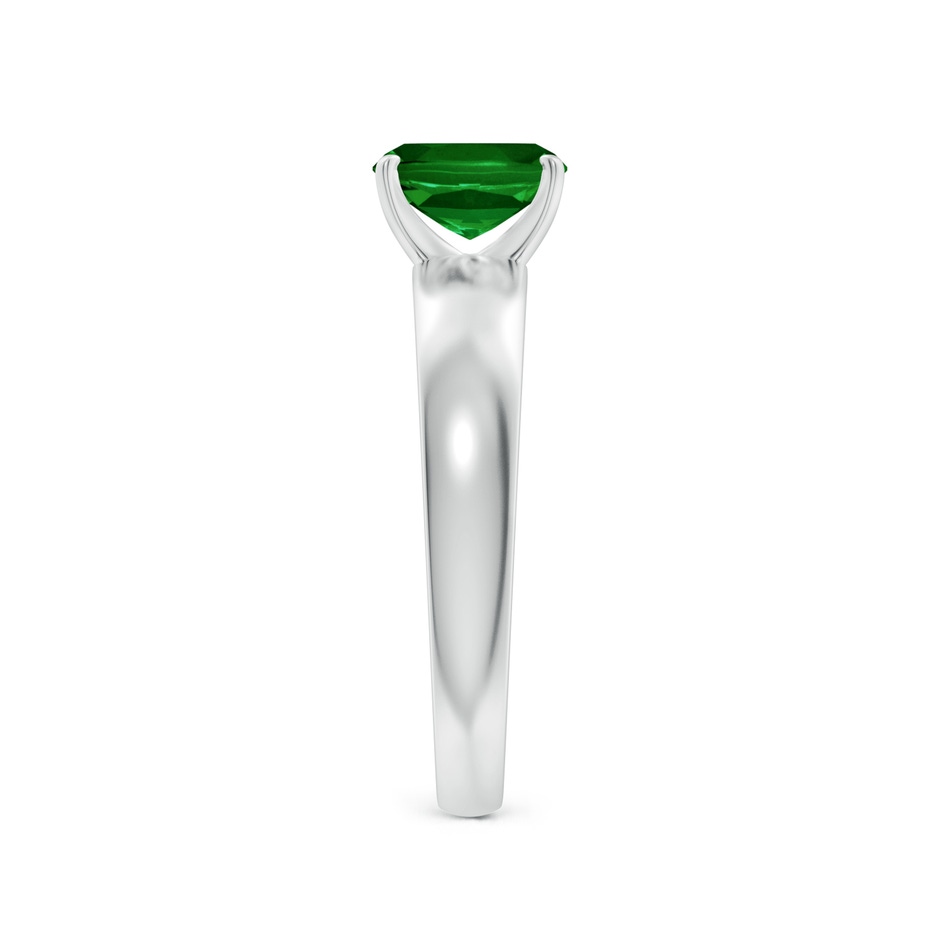 7x5mm AAAA Prong-Set Cushion Rectangular Emerald Solitaire Engagement Ring in White Gold side 299