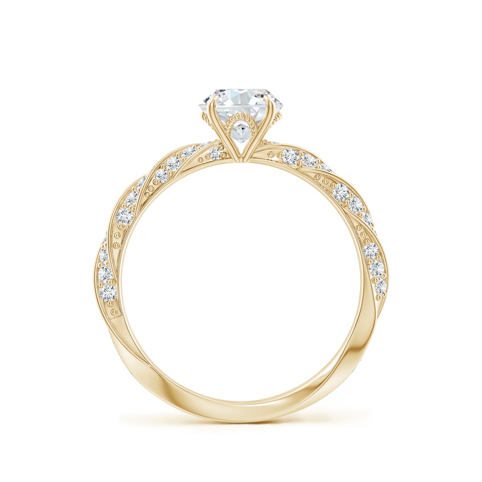 5.9mm GVS2 Round Diamond Twisted Rope Shank Engagement Ring in Yellow Gold side 199