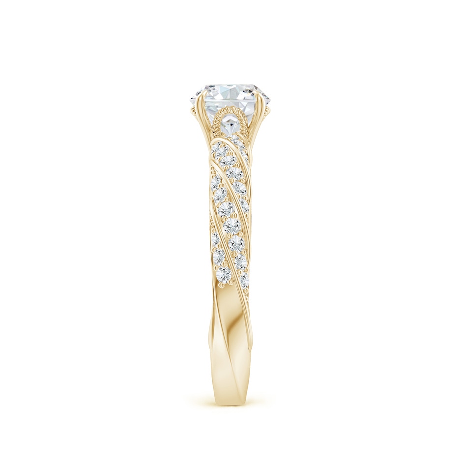 5.9mm GVS2 Round Diamond Twisted Rope Shank Engagement Ring in Yellow Gold side 299