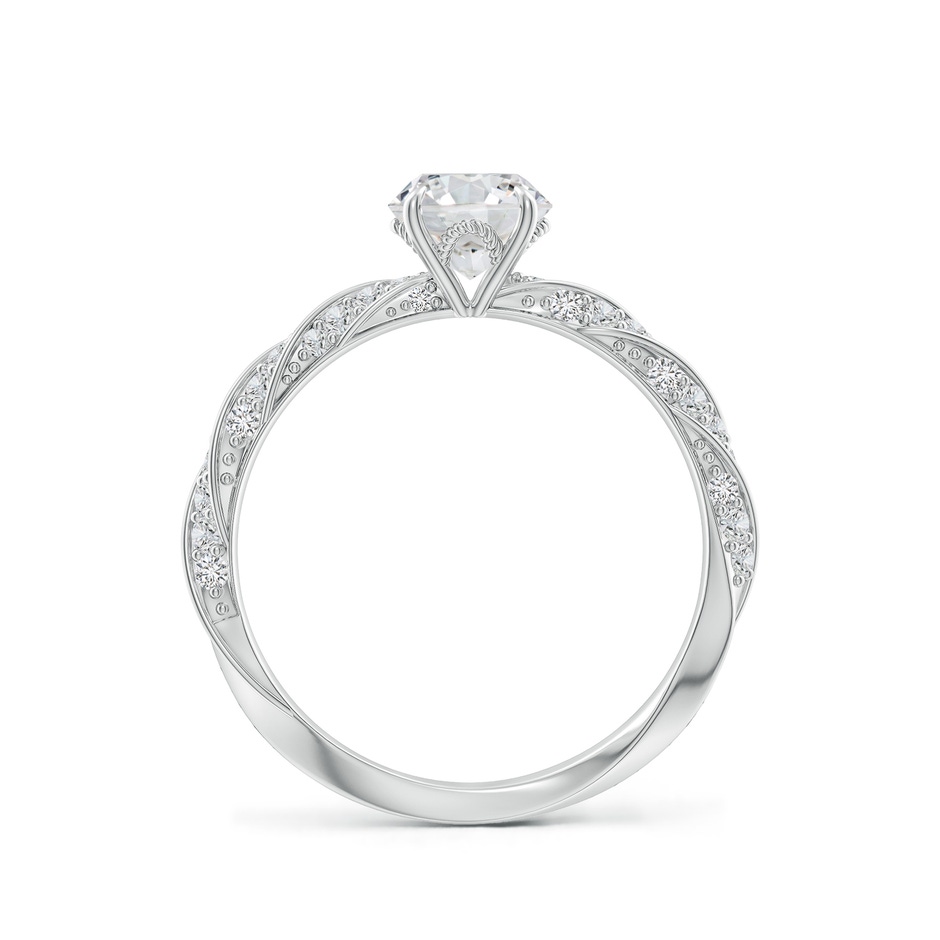 5.9mm HSI2 Round Diamond Twisted Rope Shank Engagement Ring in White Gold side 199