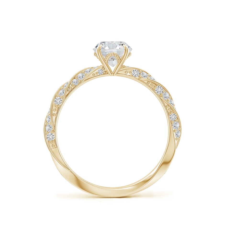 5.9mm HSI2 Round Diamond Twisted Rope Shank Engagement Ring in Yellow Gold side 199