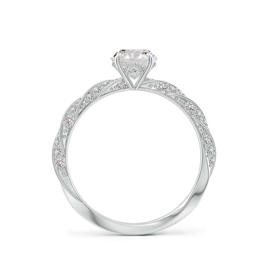 5.9mm IJI1I2 Round Diamond Twisted Rope Shank Engagement Ring in P950 Platinum side 199
