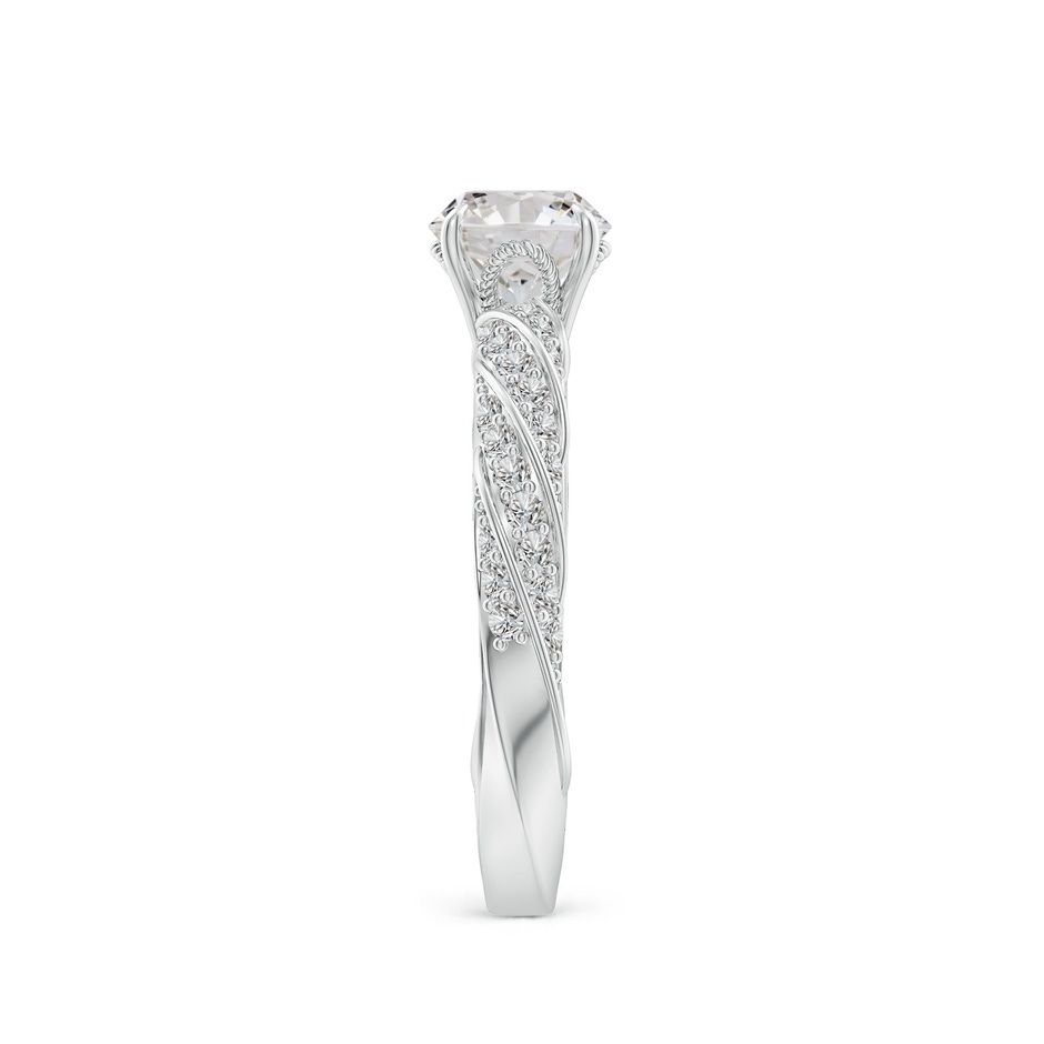 5.9mm IJI1I2 Round Diamond Twisted Rope Shank Engagement Ring in P950 Platinum side 299