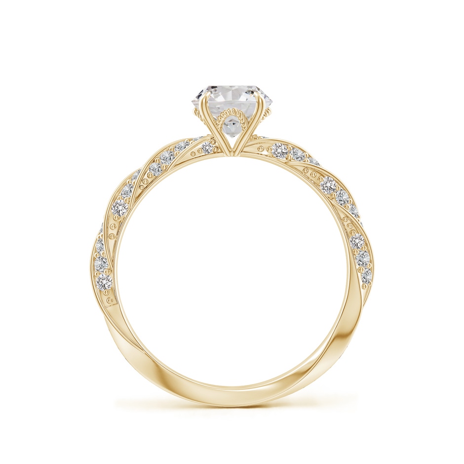 5.9mm IJI1I2 Round Diamond Twisted Rope Shank Engagement Ring in Yellow Gold side 199