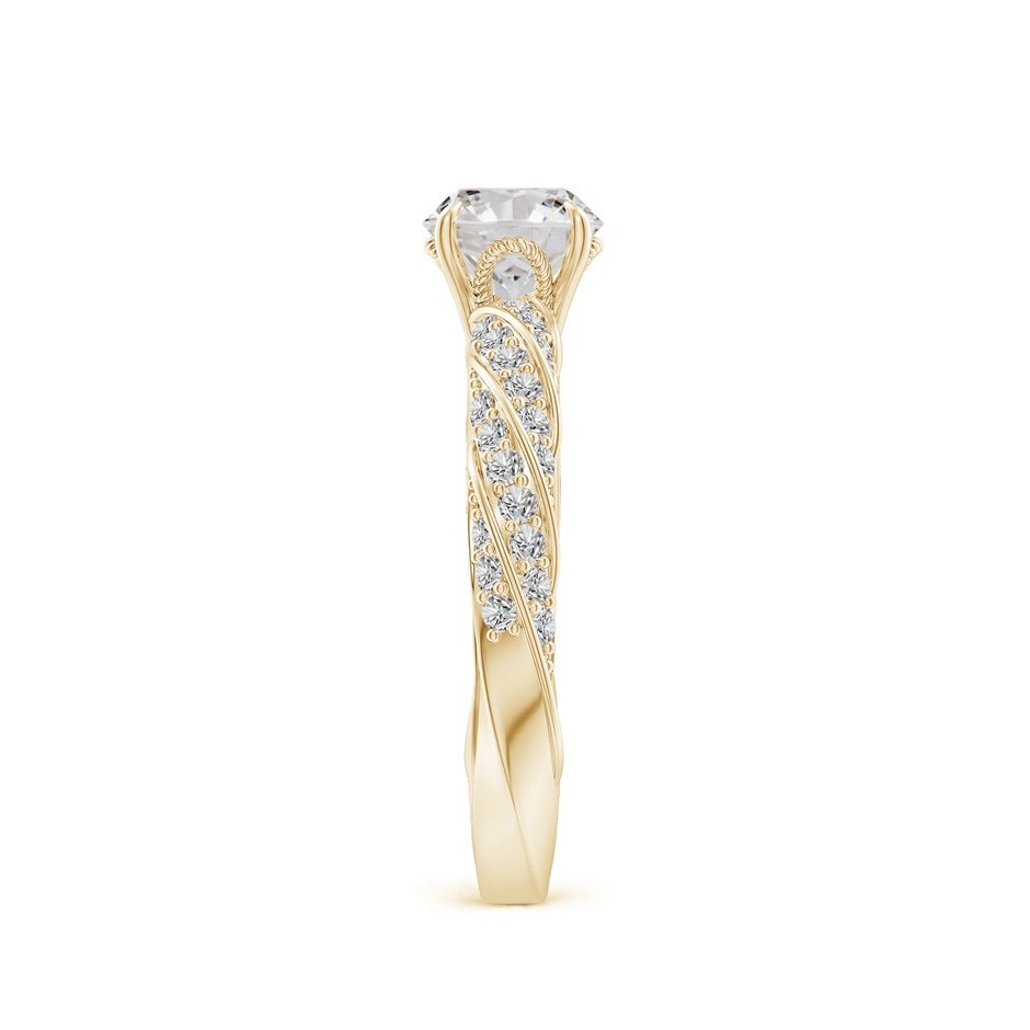 5.9mm IJI1I2 Round Diamond Twisted Rope Shank Engagement Ring in Yellow Gold side 299
