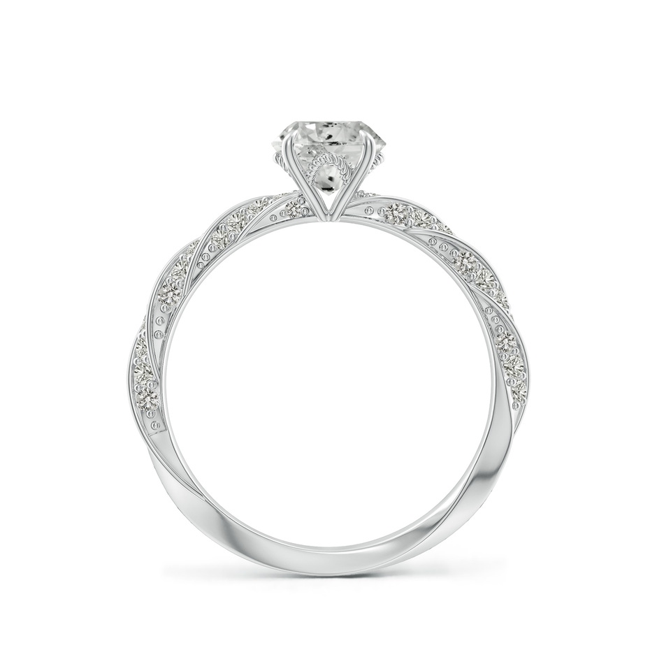 5.9mm KI3 Round Diamond Twisted Rope Shank Engagement Ring in White Gold side 199
