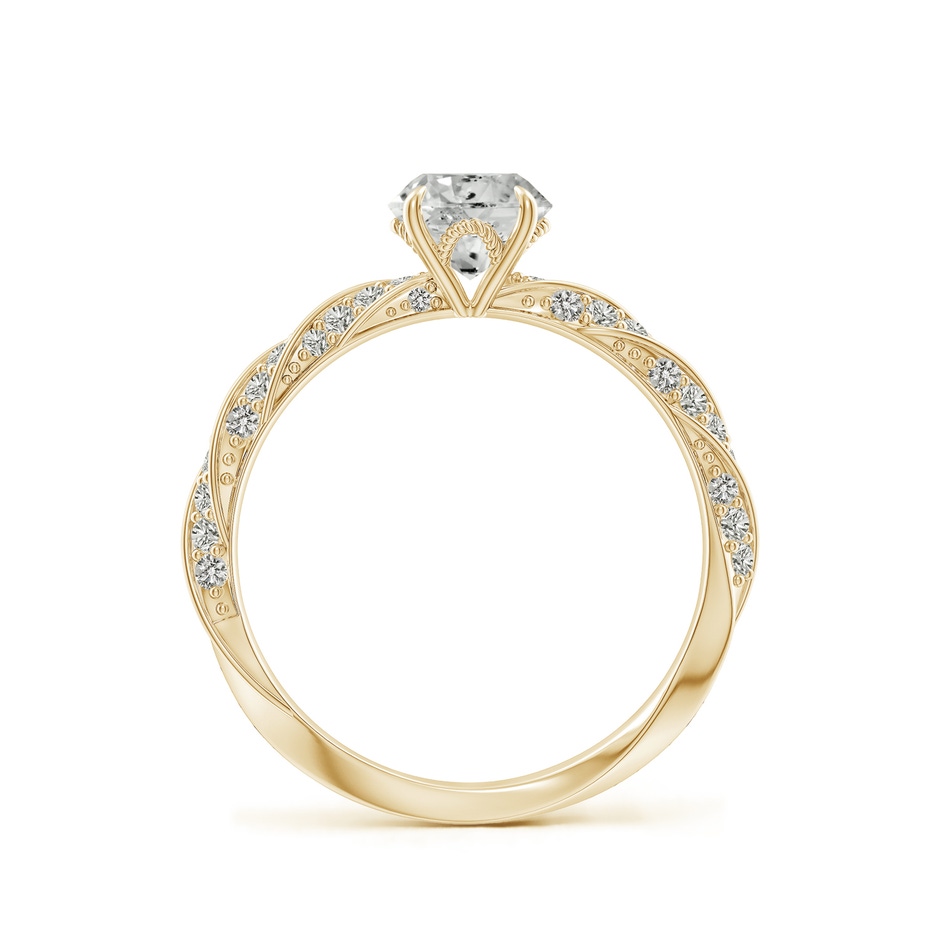 5.9mm KI3 Round Diamond Twisted Rope Shank Engagement Ring in Yellow Gold side 199
