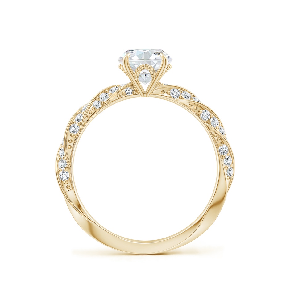 6.4mm GVS2 Round Diamond Twisted Rope Shank Engagement Ring in Yellow Gold side 199