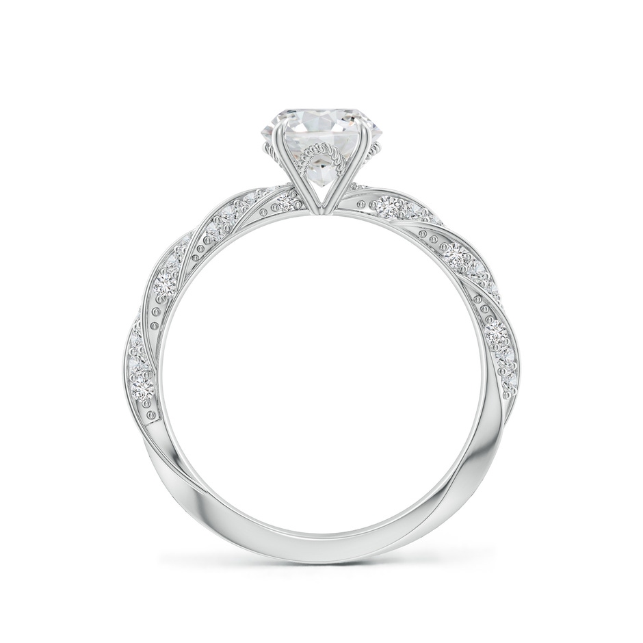 6.4mm HSI2 Round Diamond Twisted Rope Shank Engagement Ring in White Gold side 199