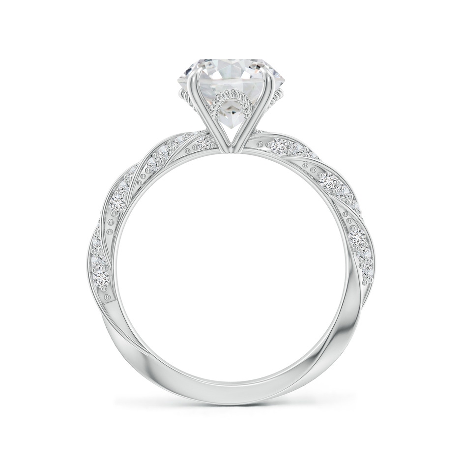 8mm HSI2 Round Diamond Twisted Rope Shank Engagement Ring in White Gold side 199