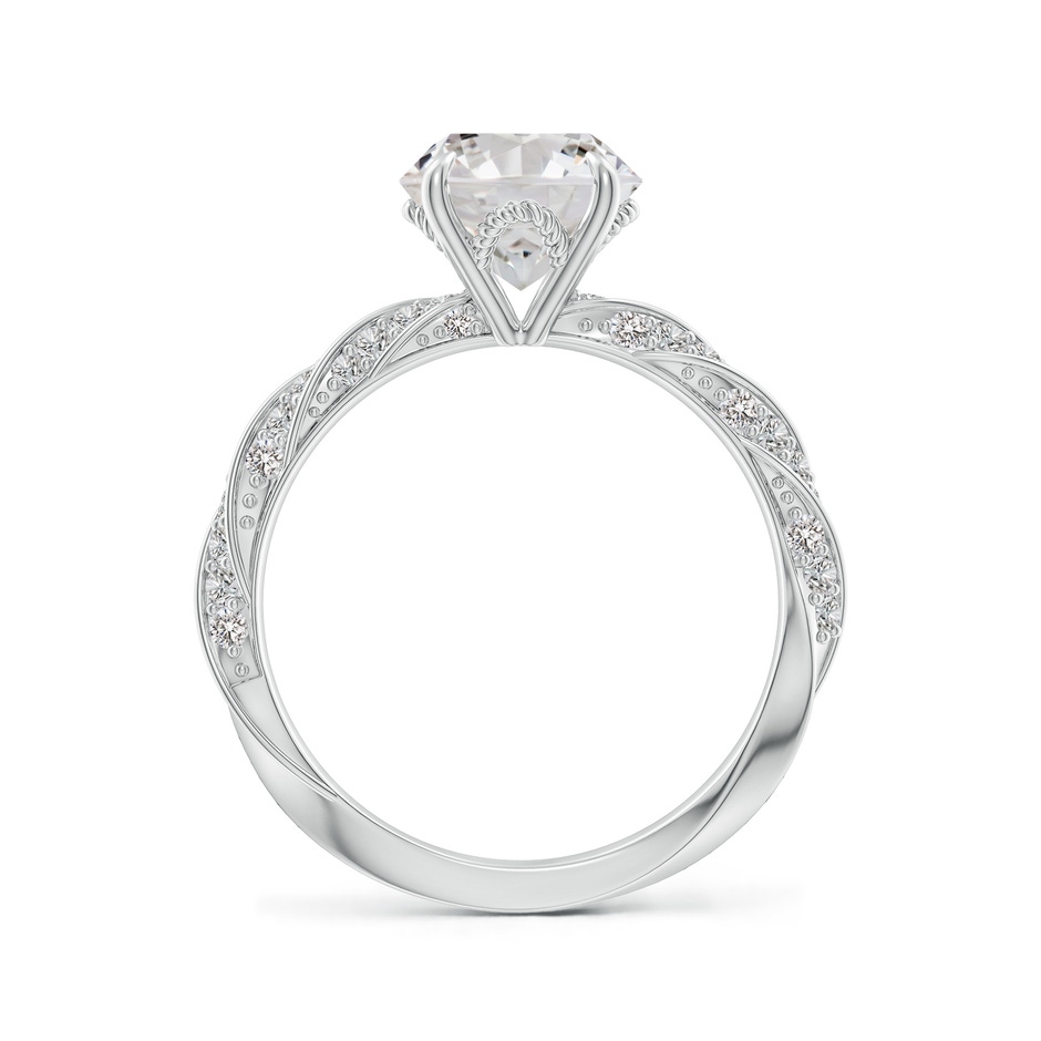 8mm IJI1I2 Round Diamond Twisted Rope Shank Engagement Ring in White Gold side 199