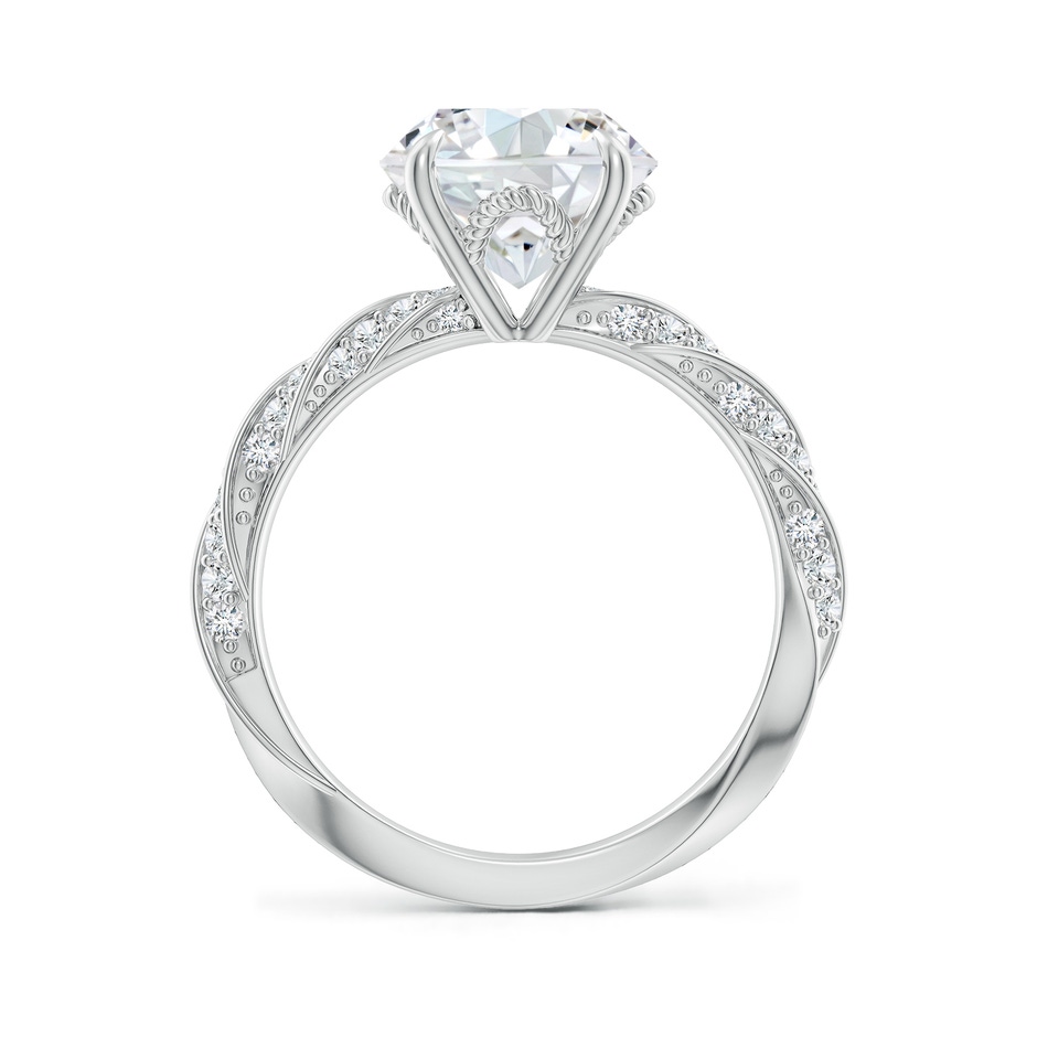 9.2mm GVS2 Round Diamond Twisted Rope Shank Engagement Ring in P950 Platinum side 199