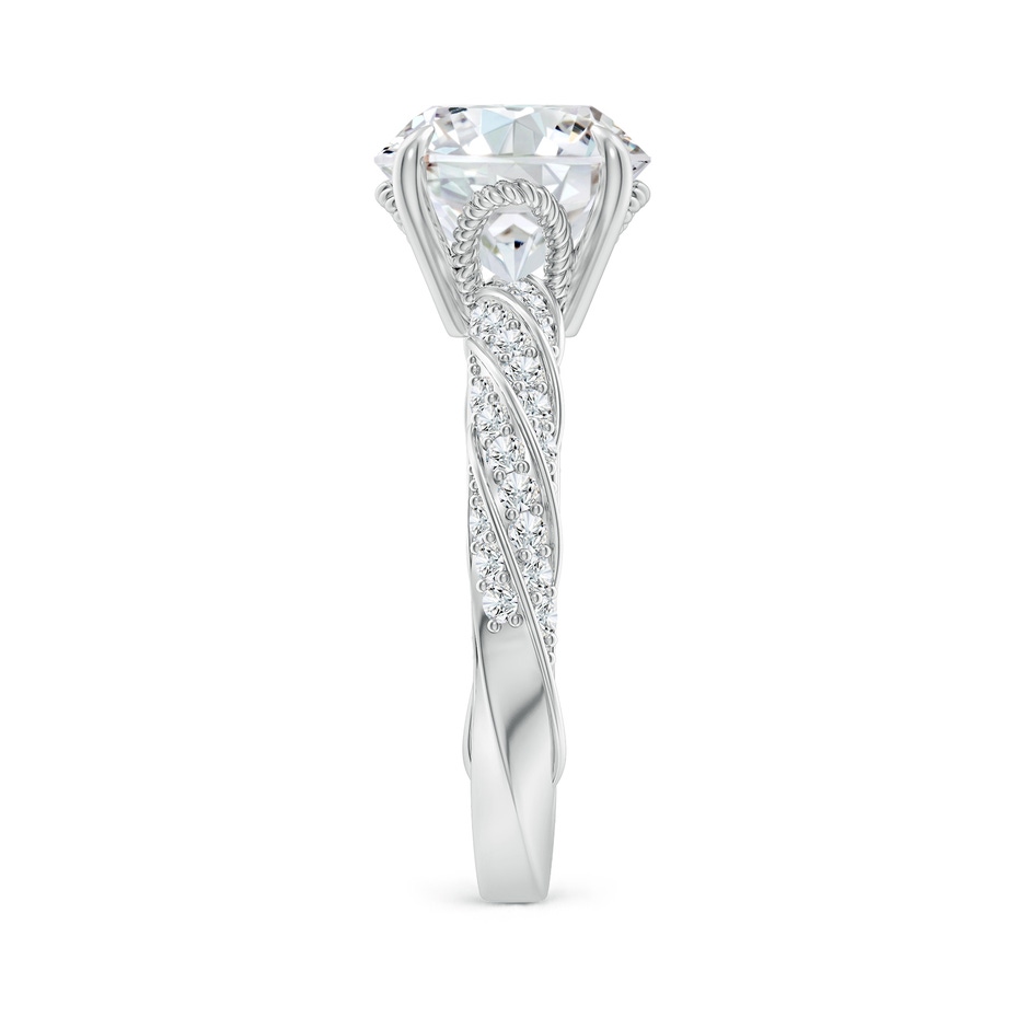 9.2mm GVS2 Round Diamond Twisted Rope Shank Engagement Ring in P950 Platinum side 299