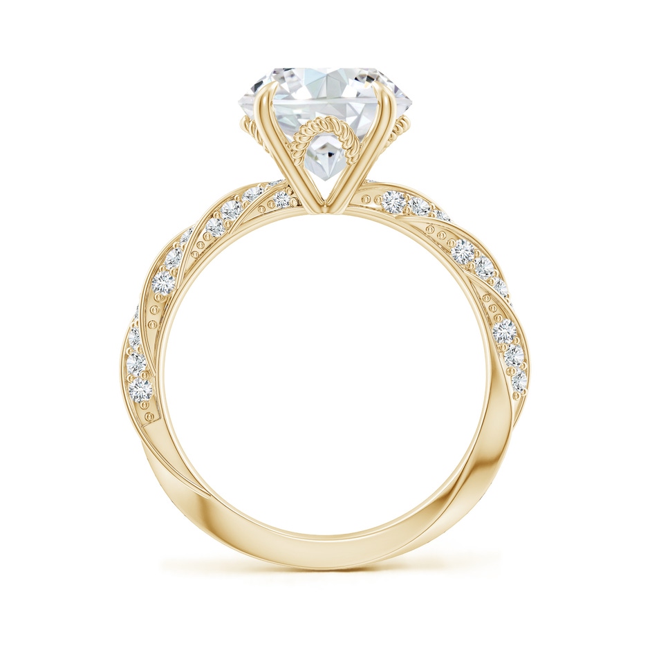 9.2mm GVS2 Round Diamond Twisted Rope Shank Engagement Ring in Yellow Gold side 199