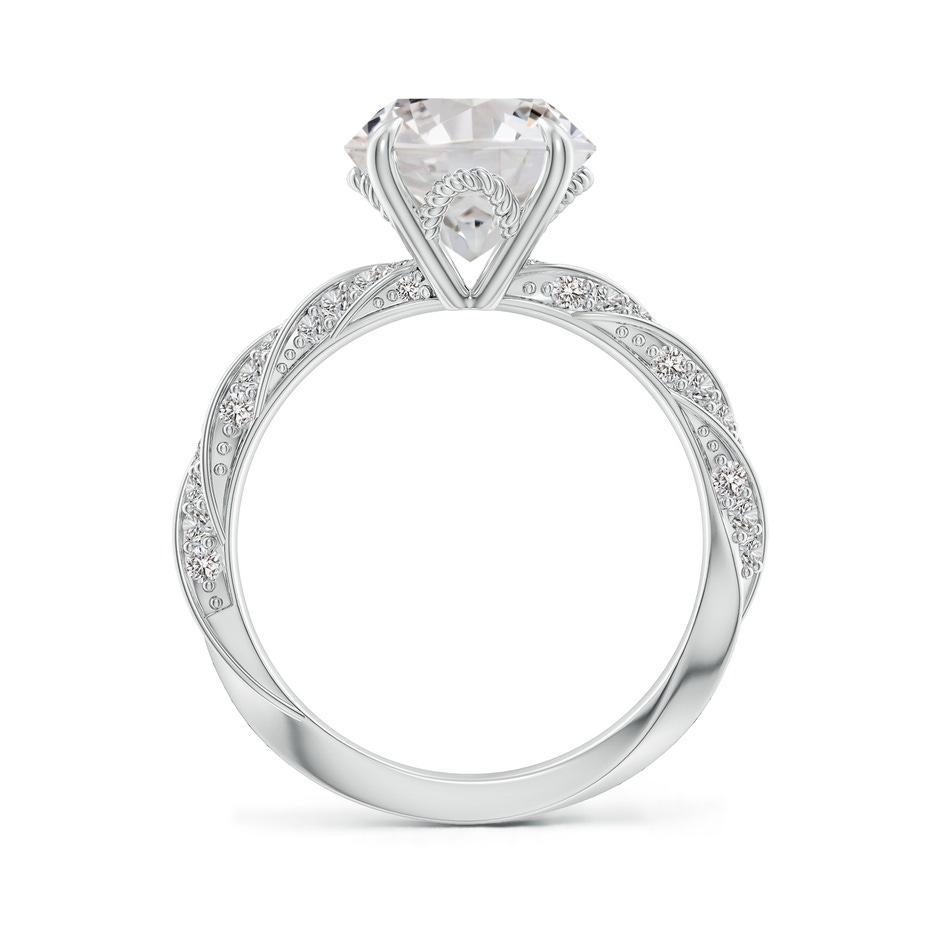 9.2mm IJI1I2 Round Diamond Twisted Rope Shank Engagement Ring in White Gold side 199