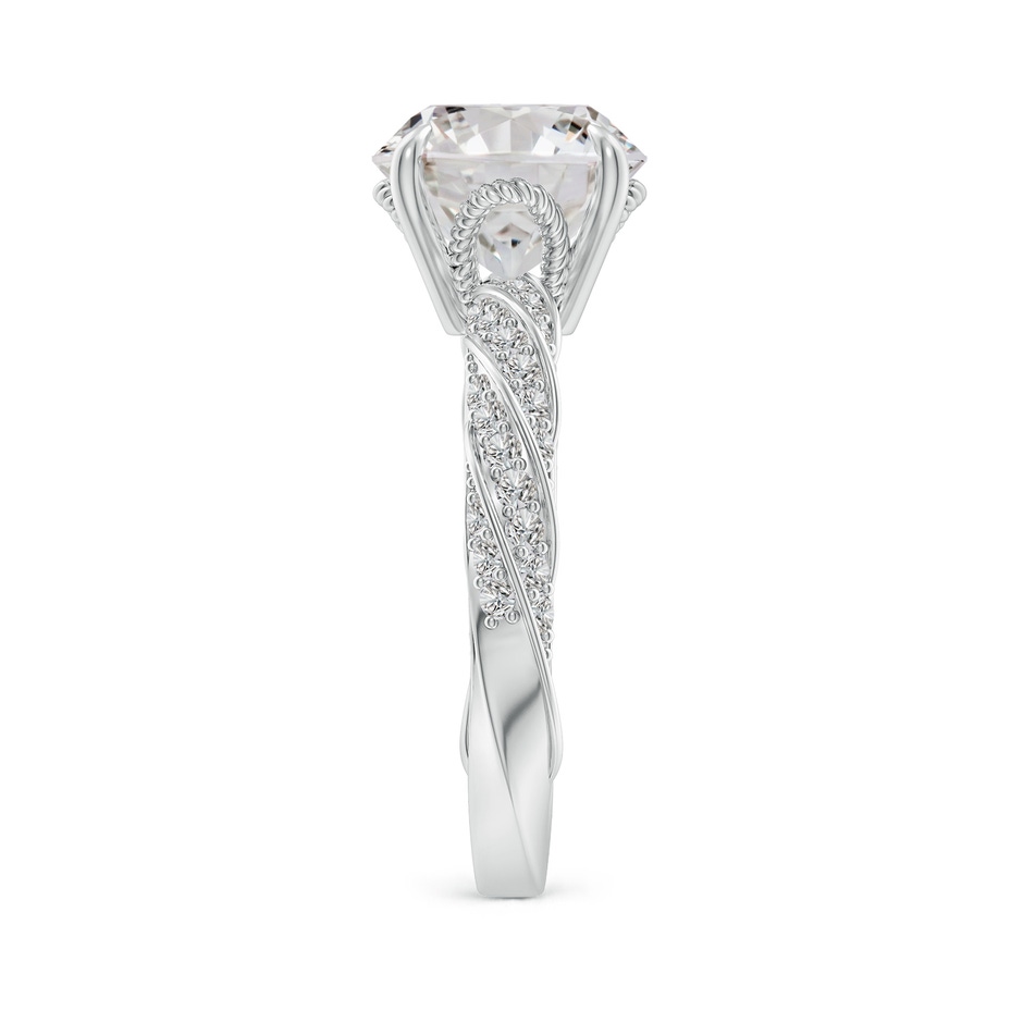 9.2mm IJI1I2 Round Diamond Twisted Rope Shank Engagement Ring in White Gold side 299