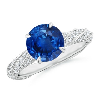 Round AAA Blue Sapphire