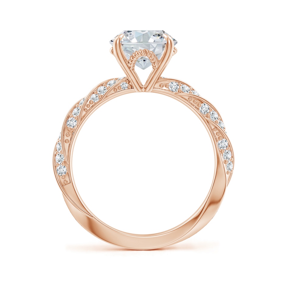 10x8mm GVS2 Oval Diamond Twisted Rope Shank Engagement Ring in Rose Gold side 199