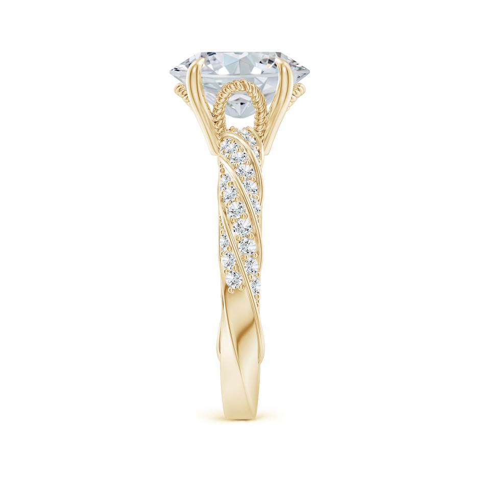 10x8mm GVS2 Oval Diamond Twisted Rope Shank Engagement Ring in Yellow Gold side 299