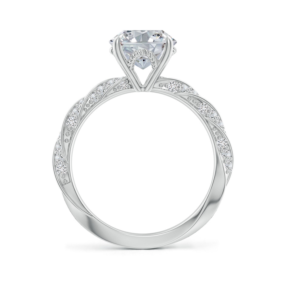 10x8mm HSI2 Oval Diamond Twisted Rope Shank Engagement Ring in P950 Platinum side 199