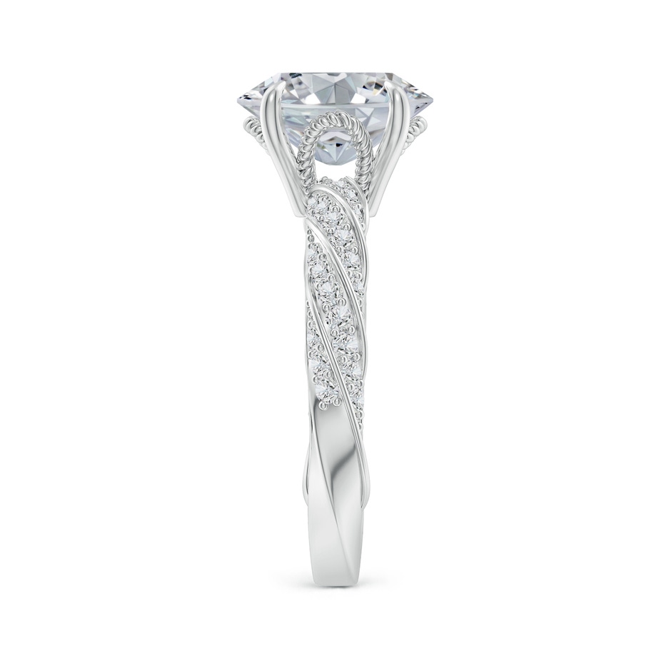 10x8mm HSI2 Oval Diamond Twisted Rope Shank Engagement Ring in P950 Platinum side 299