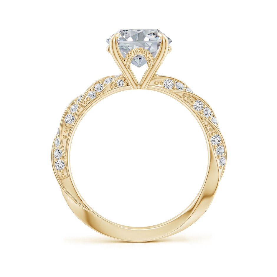 10x8mm HSI2 Oval Diamond Twisted Rope Shank Engagement Ring in Yellow Gold side 199