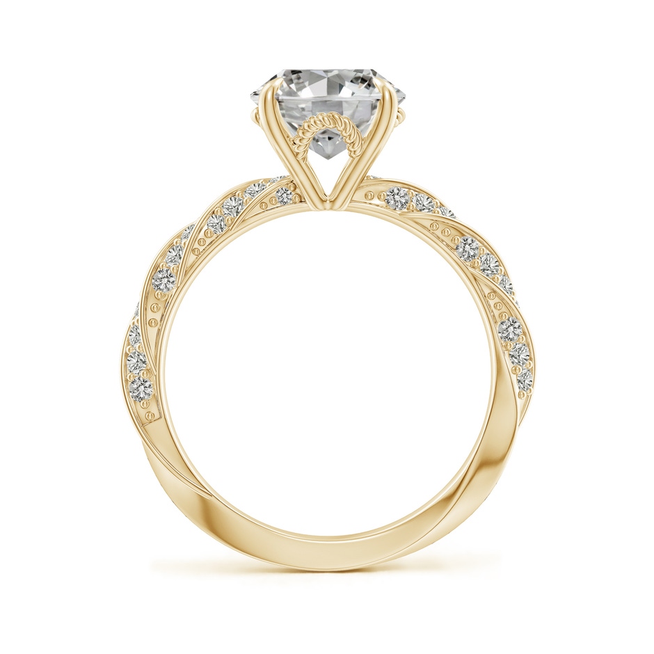 10x8mm KI3 Oval Diamond Twisted Rope Shank Engagement Ring in Yellow Gold side 199