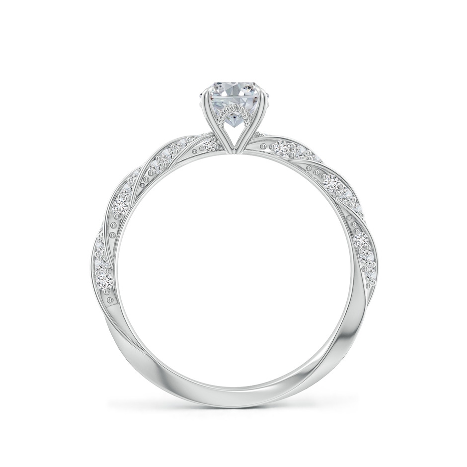 7x5mm HSI2 Oval Diamond Twisted Rope Shank Engagement Ring in 18K White Gold side 199