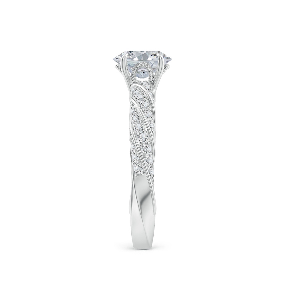 7x5mm HSI2 Oval Diamond Twisted Rope Shank Engagement Ring in White Gold side 299