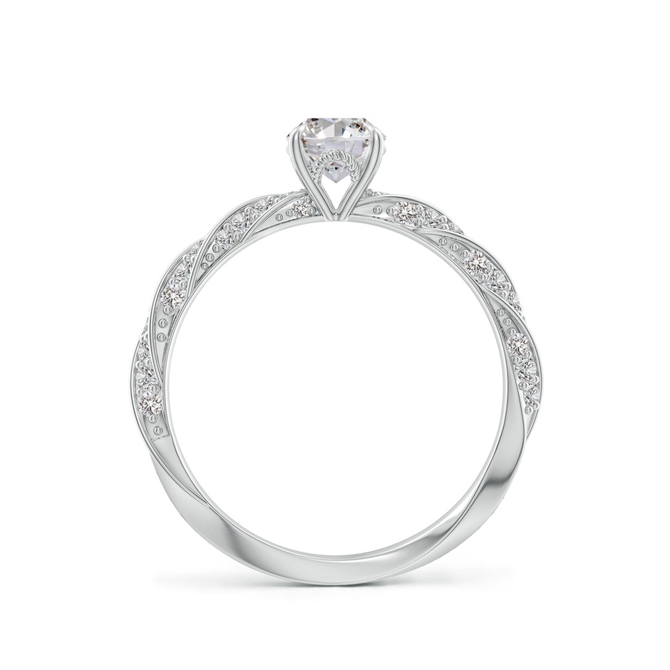 7x5mm IJI1I2 Oval Diamond Twisted Rope Shank Engagement Ring in White Gold side 199