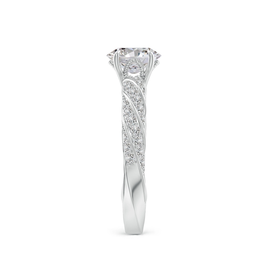 7x5mm IJI1I2 Oval Diamond Twisted Rope Shank Engagement Ring in White Gold side 299