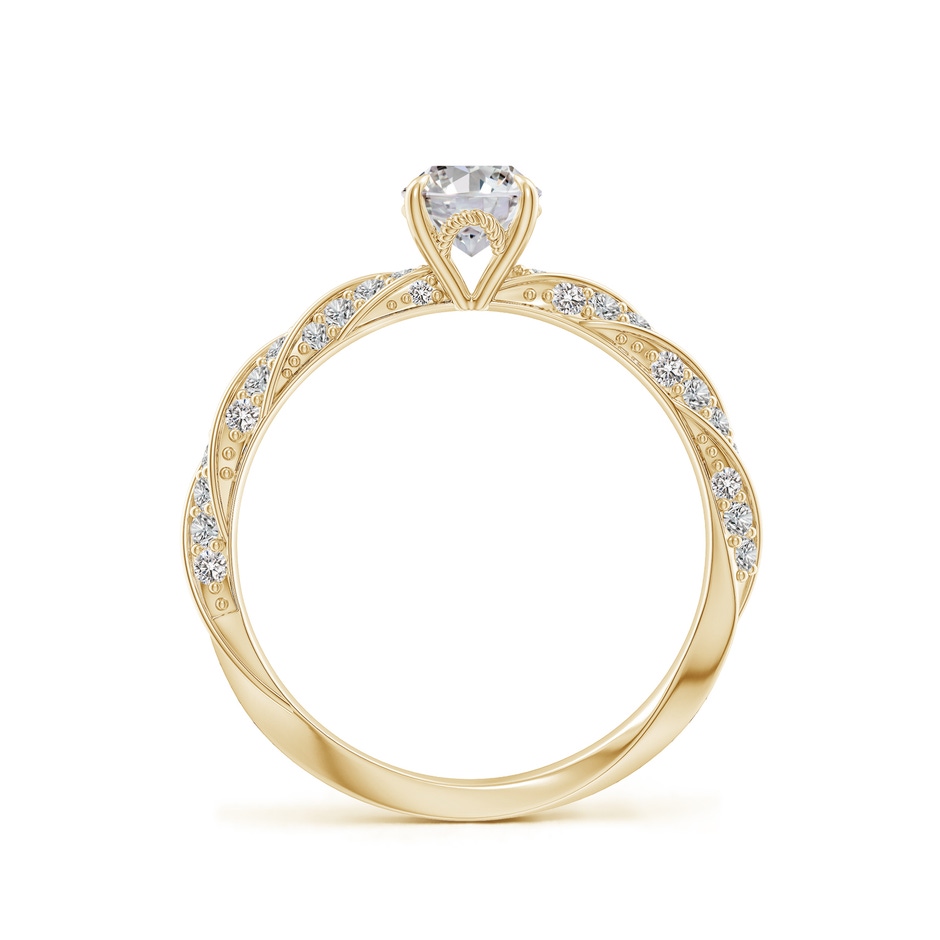 7x5mm IJI1I2 Oval Diamond Twisted Rope Shank Engagement Ring in Yellow Gold side 199