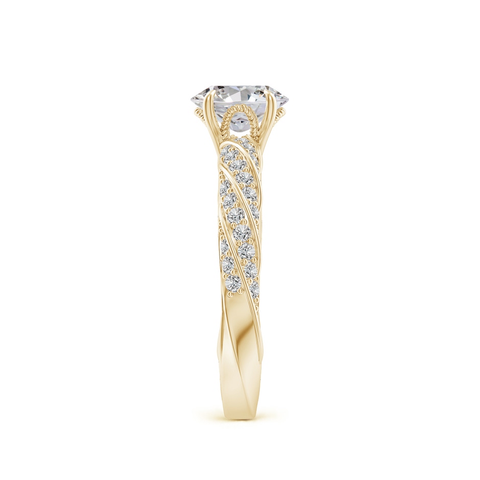 7x5mm IJI1I2 Oval Diamond Twisted Rope Shank Engagement Ring in Yellow Gold side 299