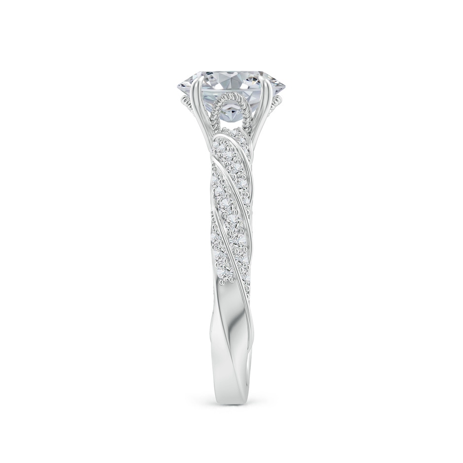 8x6mm HSI2 Oval Diamond Twisted Rope Shank Engagement Ring in White Gold side 299